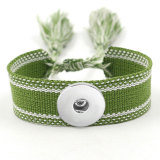 Ribbon Bracelet DIY Embroidered Tassel Wristband fit18&20MM  snaps jewelry