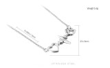 Valentine's Day Gift Stainless steel electrocardiogram dog paw print love necklace heartbeat short clavicle chain