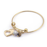 Valentine's Day Gift Fashion heart shaped stainless steel bracelet
