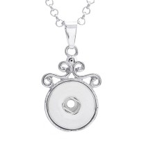 Necklace 80CM chain silver  fit 20MM chunks snaps jewelry necklace for women