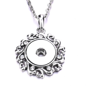 Necklace 80CM chain silver  fit 20MM chunks snaps jewelry necklace for women