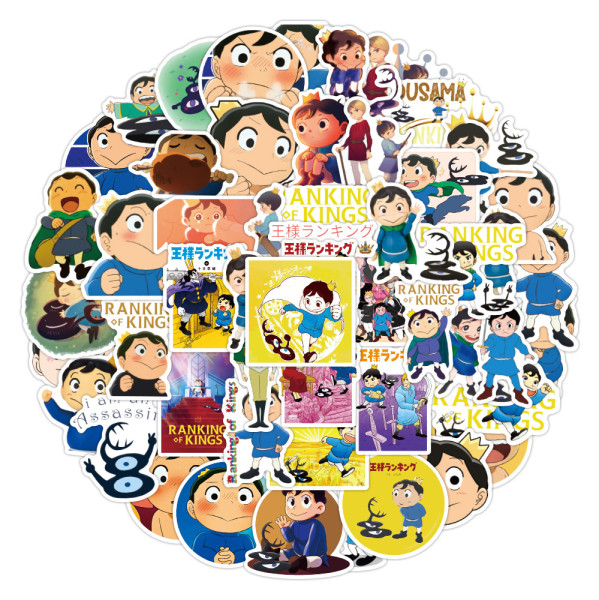 50pcs Anime king graffiti stickers decorative suitcase notebook waterproof detachable stickers