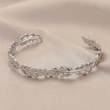 Love Stainless Steel Geometric Inlaid Interactive Open Bracelet Simple and Exquisite C-shaped Bracelet