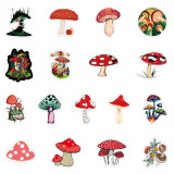 50pcs mushroom graffiti stickers decorative suitcase notebook waterproof detachable stickers