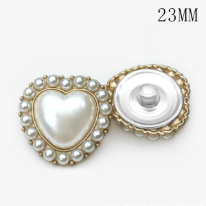 23MM  Love pearl golden silver  snap buttons