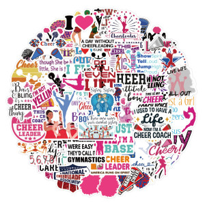 50pcs Cheerleaders graffiti stickers decorative suitcase notebook waterproof detachable stickers