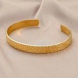 Love Stainless Steel Geometric Inlaid Interactive Open Bracelet Simple and Exquisite C-shaped Bracelet