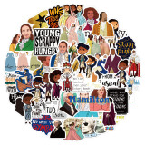 50pcs musicala graffiti stickers decorative suitcase notebook waterproof detachable stickers
