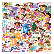 50pcs USA Cartoon girl graffiti stickers decorative suitcase notebook waterproof detachable stickers