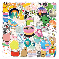 50pcs Cartoon animal small fresh graffiti stickers decorative suitcase notebook waterproof detachable stickers