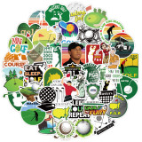 50pcs Golf master sport graffiti stickers decorative suitcase notebook waterproof detachable stickers