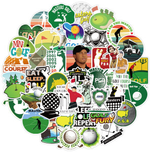 50pcs Golf master sport graffiti stickers decorative suitcase notebook waterproof detachable stickers