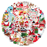 50pcs Christmas graffiti stickers decorative suitcase notebook waterproof detachable stickers