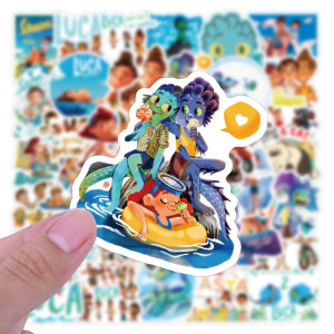 50pcs Summer friendship day graffiti stickers decorative suitcase notebook waterproof detachable stickers