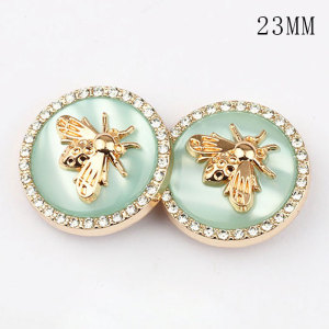 23MM Metal button gold Bee Double C Anchor  fit 20MM snap button jewelry