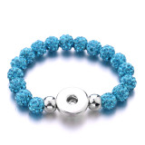 18 styles Rhinestone beads in multiple colors Bracelet fit18&20MM snap button jewelry