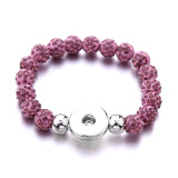 18 styles Rhinestone beads in multiple colors Bracelet fit18&20MM snap button jewelry