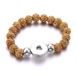 18 styles Rhinestone beads in multiple colors Bracelet fit18&20MM snap button jewelry
