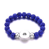18 styles Rhinestone beads in multiple colors Bracelet fit18&20MM snap button jewelry