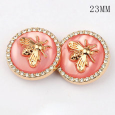 23MM Metal button gold Bee Double C Anchor  fit 20MM snap button jewelry
