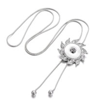10 styles Love Necklace adjustable chain silver  fit 20MM chunks snap button jewelry