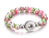 22 styles Bead Pearl 1 buttons snap   bracelet fit 18&20MM snap button jewelry