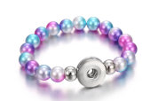 22 styles Bead Pearl 1 buttons snap   bracelet fit 18&20MM snap button jewelry