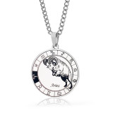 12 Constellation Pendant Necklace Couple Type Stainless Steel Necklace