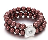 22 styles Bead Pearl 1 buttons snap   bracelet fit 18&20MM snap button jewelry