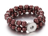 22 styles Bead Pearl 1 buttons snap   bracelet fit 18&20MM snap button jewelry