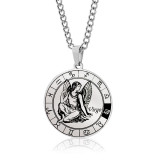 12 Constellation Pendant Necklace Couple Type Stainless Steel Necklace
