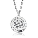 12 Constellation Pendant Necklace Couple Type Stainless Steel Necklace