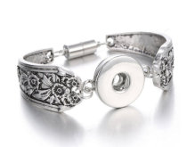 12 styles Metal 1 buttons snap Golden silver rose gold  bracelet fit 18&20MM snap button jewelry