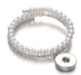 22 styles Bead Pearl 1 buttons snap   bracelet fit 18&20MM snap button jewelry