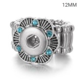 38 styles snaps adjustable sliver Ring with rhinestone fit 12mm snap snap button jewelry