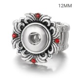 38 styles snaps adjustable sliver Ring with rhinestone fit 12mm snap snap button jewelry