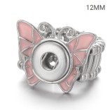 38 styles snaps adjustable sliver Ring with rhinestone fit 12mm snap snap button jewelry