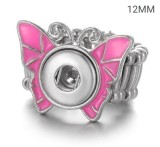 38 styles snaps adjustable sliver Ring with rhinestone fit 12mm snap snap button jewelry
