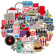 50pcs Movie party graffiti stickers decorative suitcase notebook waterproof detachable stickers