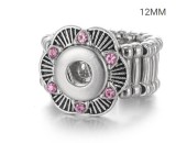 38 styles snaps adjustable sliver Ring with rhinestone fit 12mm snap snap button jewelry
