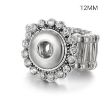 38 styles snaps adjustable sliver Ring with rhinestone fit 12mm snap snap button jewelry