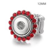 38 styles snaps adjustable sliver Ring with rhinestone fit 12mm snap snap button jewelry