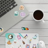50pcs Cartoon rabbit graffiti stickers decorative suitcase notebook waterproof detachable stickers