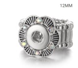 38 styles snaps adjustable sliver Ring with rhinestone fit 12mm snap snap button jewelry