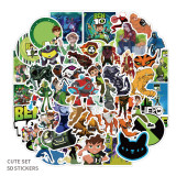 50pcs USA Cartoon graffiti stickers decorative suitcase notebook waterproof detachable stickers