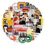 50pcs American TV series Friends graffiti stickers decorative suitcase notebook waterproof detachable stickers