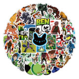 50pcs USA Cartoon graffiti stickers decorative suitcase notebook waterproof detachable stickers
