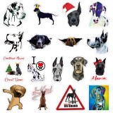 50pcs Great Dane pet graffiti stickers decorative suitcase notebook waterproof detachable stickers
