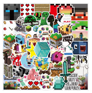 50pcs game graffiti stickers decorative suitcase notebook waterproof detachable stickers