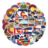 50pcs Famous city Colorado graffiti stickers decorative suitcase notebook waterproof detachable stickers